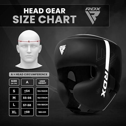 RDX Boxing Headgear, MMA Training, Adjustable Padded Kara,Muay Thai Headgear, Kickboxing, Sparring, Martial Arts, Karate, Taekwondo Helmet thumbnail 5