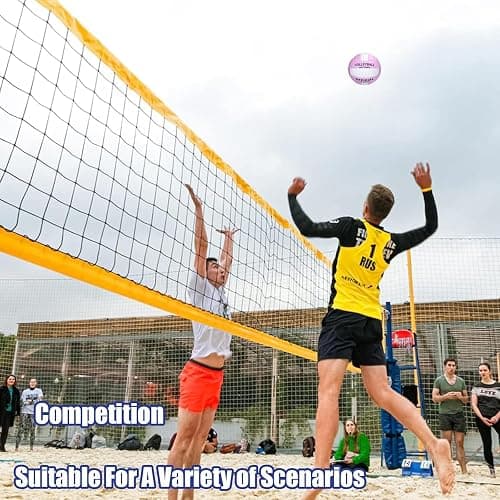 Magicorange Volleyball, 1 Pack Official Size 5 Volleyballs- PU Leather Indoor Outdoor Soft Touch Volleyballs for Beach Play, Game,Gym,Training -Includes Ball Pump thumbnail 7