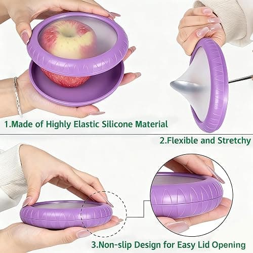 BAOKUA Avocado Saver and Onion Storage 4 Set - Reusable refrigerator avocado storage containers,for fridge Apples, Tomatoes, Tomato, Lemons for Ideal thumbnail 4