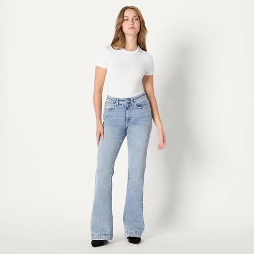 Amazon Essentials Women's High Stretch Flattering High-Rise Flare Jeans thumbnail 6