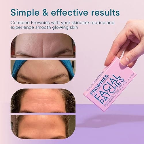 Frownies Forehead and Between the Eyes Wrinkle Patches - Hypoallergenic Facial Patches to Smooth & Soften Forehead Wrinkles & Eleven Lines - For Overnight Use, 144 Patches thumbnail 4