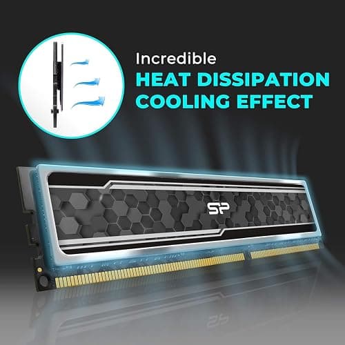 Silicon Power Value Gaming DDR4 RAM 16GB (2x8GB) 3200MHz (PC4 25600) 288-pin CL16 1.35V UDIMM Desktop Memory Module with Heatsink Grey SU016GXLZU320BDAJ5 thumbnail 3