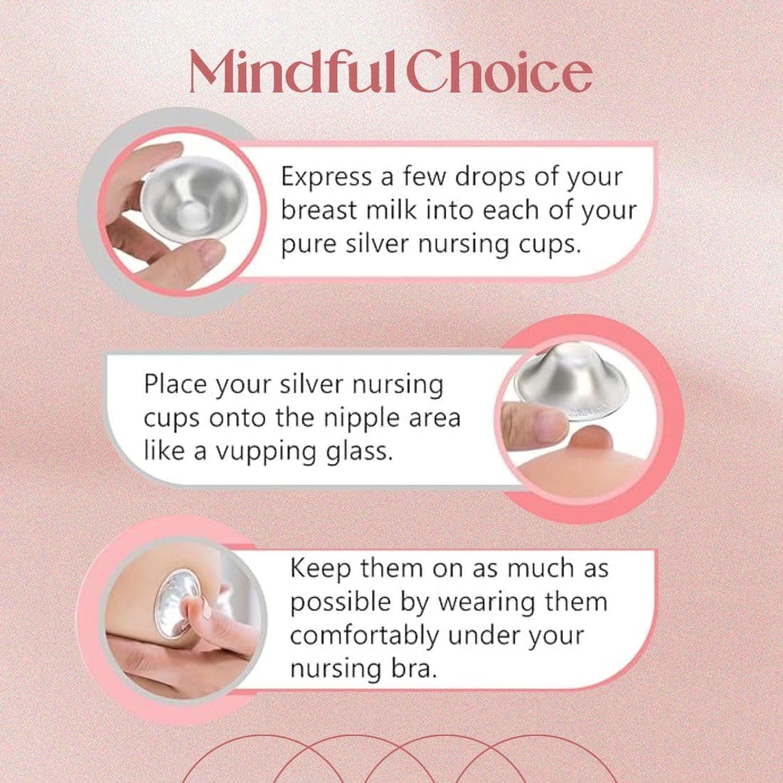 The Orginal Silver Nursing Cups – Silver Nipple Shields for Breastfeeding - Nipple Guards Protector for Breastfeeding - Nipple Shields for Nursing Newborn – Nickel Free – 925 Silver thumbnail 5