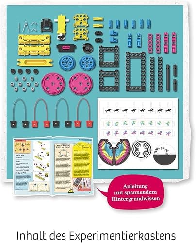 KOSMOS 620707 Electro Power – Einstieg in die Welt der Elektrizität, Amazon Exklusiv, Technik Experimentierkasten für Kinder ab 8 Jahre, Elektronik Baukasten mit 5 motorisierten Modellen thumbnail 2