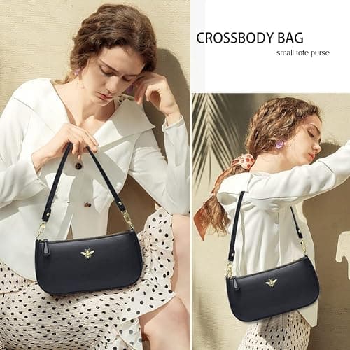 Small Tote Shoulder Bags Purses for Women Retro Classic Crossbody Bags Cute Clutch Purse and Handbag thumbnail 2