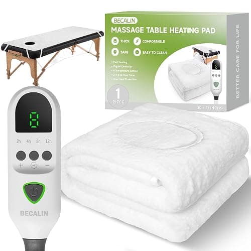 Massage Table Warmer Heating Pad Professional SPA Massage Bed Warmer with Timer, 9 Heat Settings, Overheat Protection for Massage Bed & Spa, Thickened & Soft Fleece, 30" x 71", with Face Hole - Image 1