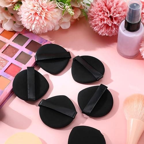 Meanplan 100 Pcs Powder Puff Face Soft Makeup Sponge Triangle Powder Puffs for Loose Velour Cosmetic Foundation Wet Dry Sponge Makeup Tools(Vivid Colors) thumbnail 5