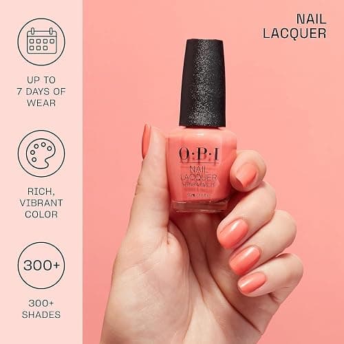 OPI Nail Lacquer Nail Polish | Opaque Dark Blue Purple Shimmer Chip Resistant Nail Polish | Fast Drying, Streak Free thumbnail 4