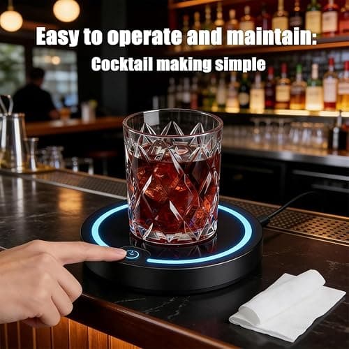 The Smart Coaster 2.0 Cocktail Machine and Mixer, Portable Drink Maker for Cocktails, Cocktail Maker with LED and Built-in Smart Sensing Tech for Home Bar Party Valentines Day Decorations (1, Black) thumbnail 4