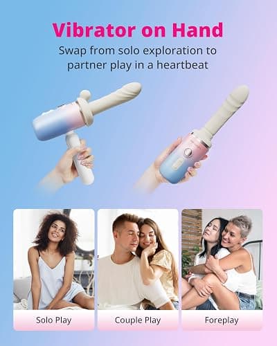 LOVENSE Spinel Thrusting Dildo, Vibrating&Heating Dildo Machine App Remote Control Couples Sex Toy High-Speed G-Spot&Clit Vibrator Dual Stimulation Adjustable Suction Cup for Hands-Free Pleasure thumbnail 4