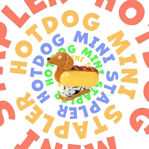YOBRO Mini Stapler for Students Novelty Hotdog Desktop Stapler with 1000PCS Staples 12 Sheets Capacity Stationery Animal Stapler for Home Office Stocking Stuffers for Friends thumbnail 8