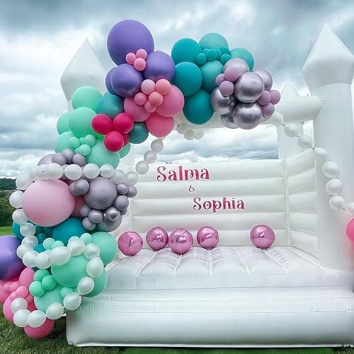 Pearl White Linking Balloons, 100PCS 6 Inch Pearl Color Quick Link Balloons for Making Balloon Wall Heart Arch, Tails Balloon for Wedding Birthday Baby Shower Engagement Graduation Party Decorations thumbnail 9
