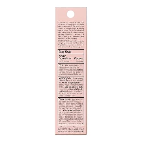 e.l.f. Halo Glow Skin Tint SPF 50, Tinted Moisturizer For Light, Buildable Coverage, Creates A Natural Glow, Vegan & Cruelty-Free, 12 Tan Cool thumbnail 8