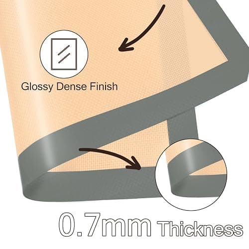 Silicone Baking Mat, 3 Pack Reusable Baking Mat, Non-Stick Silicone Mats for Baking, Oven Baking Sheet for Making Cookies, Macaroons, Bread thumbnail 4