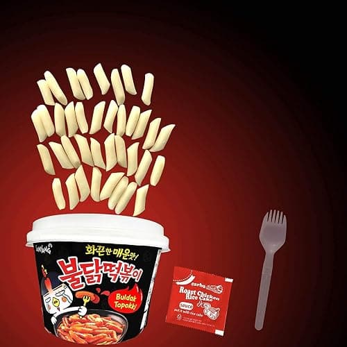 Buldak Tteokbokki 2Pack Korean Rice Cake Instant Korean Snack Tteok Tteokbokki Rice Cake 떡볶이 (Spicy) thumbnail 4