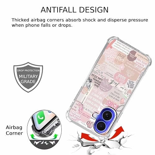Case for iPhone 16 with Christian Design,Jesus Bible Verse Christian Quotes Collage,Soft TPU Bumper Case for iPhone 16,#7 thumbnail 4
