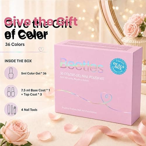 beetles Gel Polish Set Vivid Seasons - Summer Gel Nail Polish Set 36 Colors Pink Yellow Green Purple Jelly Shades 45pcs with Base & Top Coat UV LED Soak Off DIY Salon Gift for Women | 45 Pcs Gel Polish Kit with Pink Yellow Green Purple Shades, 4pcs Base Top Coats for Diy Uv Led Manicures thumbnail 8