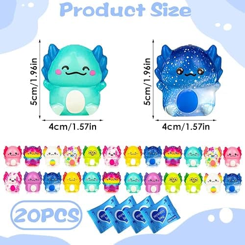 Animal Squishy Toys Mystery Bags for Kids, Slow Rising Foam Animal Squishies Blind Bags, Mini Animal Mystery Box Toys, 20 PCS Party Favors for Classroom Prizes (Little Dragon) thumbnail 2