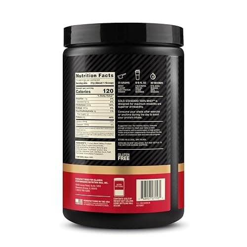 Optimum Nutrition Gold Standard 100% Whey Protein Powder, Vanilla Ice Cream, 1 Pound (Pack of 1) thumbnail 9