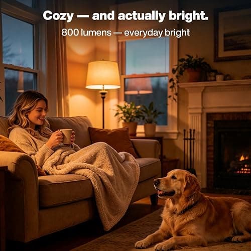 Neporal Warm Light Bulbs 2200K Amber Light Bulbs, 9W 60W Equivalent No Blue Bulbs for Sleep, Soft YellowA19 E26 Bulb, Flicker-Free Bedroom Nursery Bedside & Living Room Night Light, [4] Pack thumbnail 7