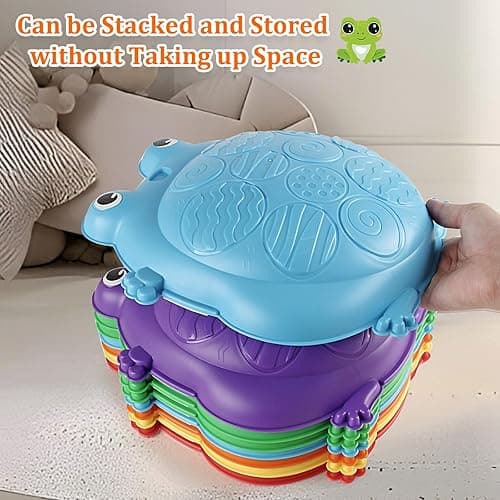 DSHKISK Frog Stepping Stones for Kids Outdoor Toys - 12 Pcs Non-Slip Stepping Stone,Balance Stepping Stones Kids, Kids Stepping Stones,Obstacle Course with Spinner & Activity Cards,Gift for Boys Girls thumbnail 6