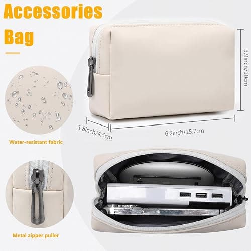 HYZUO 13 Inch Laptop Sleeve Case with Stand for 2025-2018 MacBook Air 13 M4 M3 M2 M1, 2025-2016 MacBook Pro 13 M2 M1, 13" iPad Pro/Air, Surface Pro 11/10/9, XPS 13, with Pouch, Beige thumbnail 5