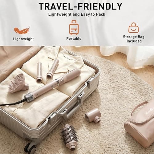 Mythsight StyleVibe 6-in-1 Air Styler with Hair Dryer & Auto-Wrap Curl L/R | Diffuser, Blow Dryer Brush, Hair Straightener with Travel Case For Fast Drying, Curls, Volume, Smooth and Frizz Control thumbnail 9