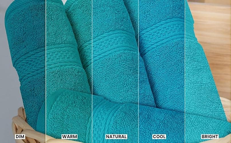 Utopia Towels 8 Piece Premium Towel Set, 2 Bath, 2 Hand, and 4 Wash Cloths, 600 GSM 100% Ring Spun Cotton, Highly Absorbent Towels for Bathroom, Gym, Hotel, and Spa, Teal thumbnail 8