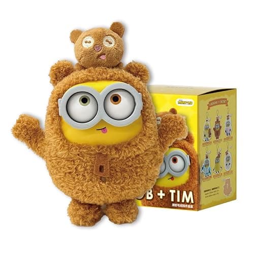 52TOYS Minions Bob & Tim – Best Buddies Forever Series Vinyl Plush Keychain Collectible Toy- 1PC Action Figures with Soft Touch, Movable Joints, Perfect for Home Decor & Gifts - Image 1