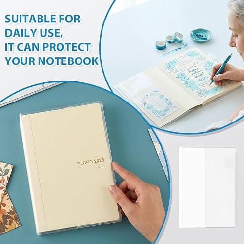 1PACK A5 Clear Planner Cover,Fits for Hobonichi Techo Cousin 2026 A5 | Compatible with Midori A5, Protector for Stalogy A5 thumbnail 6