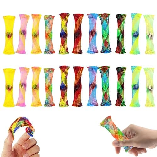 20 PCS Marble Fidget Toys, Marble Mesh Fidget Toy, Marble Mesh, Marble Fidget Anti Stress Toys, Soothing Toy Which Helps Improve Focus Stress and Anxiety (Random Color) - Image 1