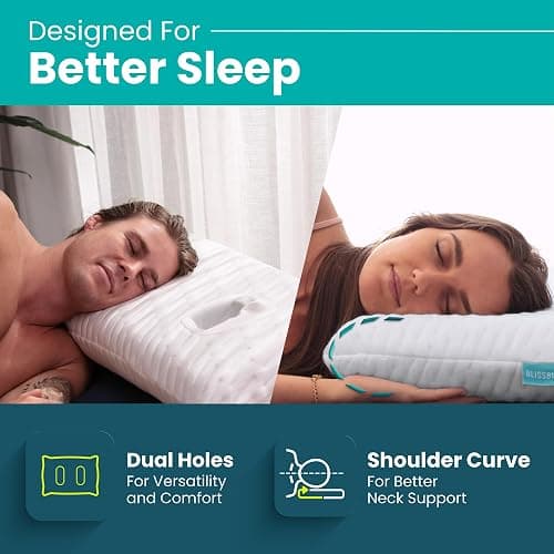 BLISSBURY Ear Pillow with Hole | Ear Piercing Pillow | Adjustable Memory Foam with for chondrodermatitis CNH | Piercing Pillow for Side Sleepers thumbnail 5