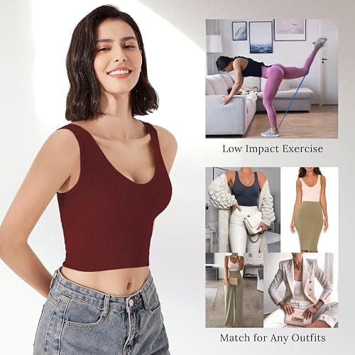 4 Pieces Comfy Crop Top Yoga thumbnail 2