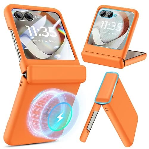 for Motorola Razr 2026/2025/2024 Case with Built-in Screen Protector | Compatible with MagSafe Case for Moto Razr 2026/2025/2024, Hinge Protection Hard PC Shockproof Magnetic Cover - Image 1