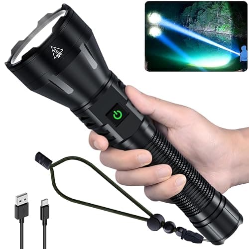 Rechargeable Flashlights High Lumens, 990000 Lumens Super Bright Flashlight, 5 Modes LED Powerful Flashlight Adjustable & Waterproof, Versatile Tactical Flashlight for Emergencies, Hiking, Camping - Image 1