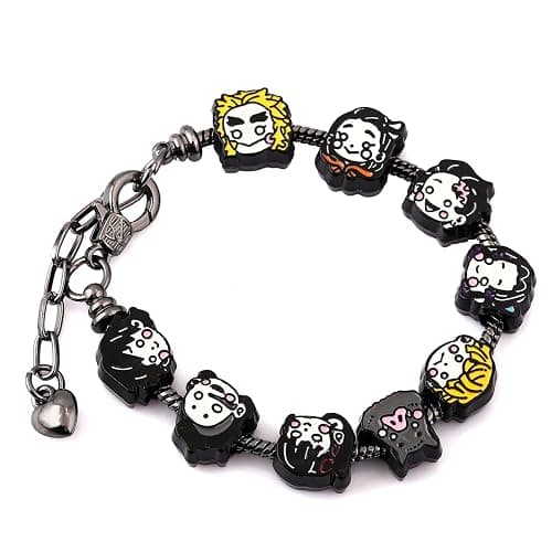 SONGCHANGJEWELRY Anime Slayer Beaded Bracelets Set – Tanjiro, Nezuko & Zenitsu Jewelry – Cosplay Gifts for Fans & Collectors thumbnail 7
