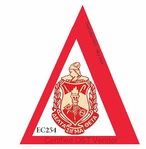 Sorority Shop Delta Sigma Theta Earrings — DST 18K Gold Plated Sorority Gifts Earrings, Long-Lasting Delta Sigma Theta Gifts for Women thumbnail 3