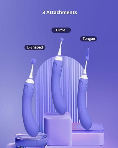 LOVENSE Hyphy G Spot Vibrator for Clitoris Vagina Dual Stimulator, 3 Attachments Mini Nipple Massagers for Female, Small Vibrator Sex Things for Women Pleasure, Waterproof Vibrating Sex Toys thumbnail 5
