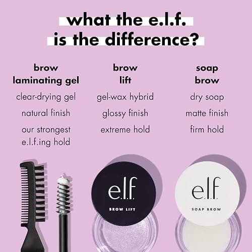 e.l.f. Brow Laminating Gel, Strong-Hold, Clear-Drying & Water-Resistant Brow Gel Creates Laminated Brows, Comb & Sculpt Brows, Vegan & Cruelty-free thumbnail 8