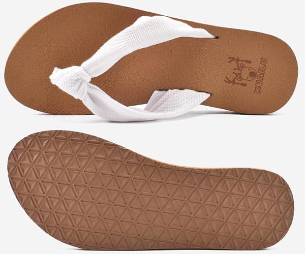 KuaiLu Flip Flops for Women with Arch Support Yoga Mat Comfortable Summer Beach Walking Thong Cushion Sandals Slip On Indoor Outdoor thumbnail 8