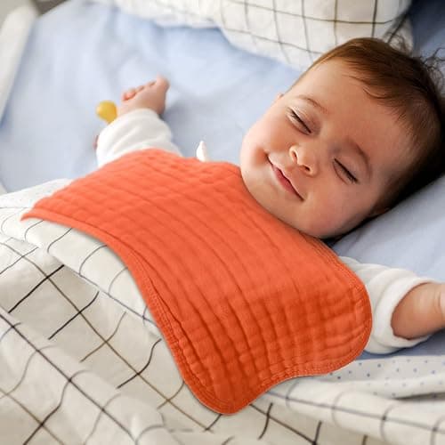 Frienda 6 Pack Muslin Burp Cloths Cotton Large 20''x 9'' Extra Absorbent and Soft Baby Burping Cloth for Baby Boy Girl Unisex(Retro Colors) thumbnail 7