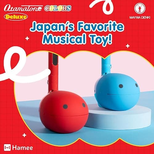 Otamatone Deluxe Electronic Musical Instrument for Adults Portable Synthesizer Digital Electric Music from Japan by Cube/Maywa Denki Cool Stuff Gifts, Red [English Manual] thumbnail 2