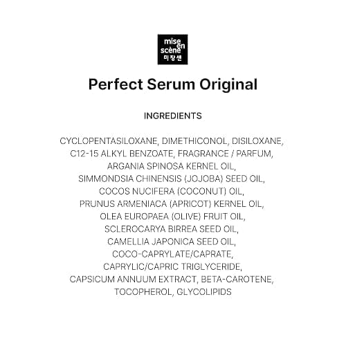 Mise En Scene Perfect Serum Original - Heat Protectant Hair Oil for Frizzy & Dry | Argan Oil | Visibly Smooths & Softens | Add Shine All Hair Types | Damage Repair | Fruity Floral Scent, 2.7 Fl Oz. thumbnail 10