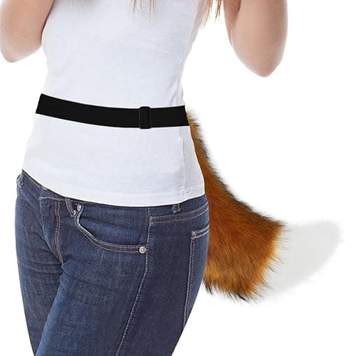 COSYEARS Faux Fur Furry Cat Ears Headband and Fox Wolf Tail Plush Cosplay Costume Accessories Set Halloween Parties thumbnail 2