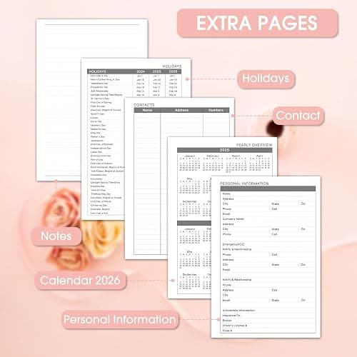 Ymumuda Academic Planner 2026, Daily Weekly and Monthly Calendar Planner (Jan. 2026-Dec. 2026),8.4"×6.3", Hardcover Notebook Teacher Supplies, Premium Thick Paper, Planners for School Work Office thumbnail 5