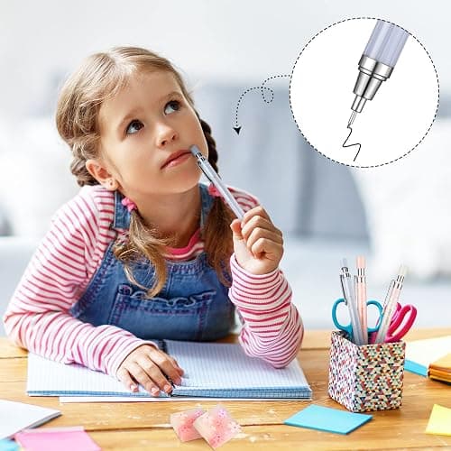 15 Pcs 0.5 mm Mechanical Pencil Set Include 6 Pcs Japanese Cute Pencils with 6 Tubes Pencil Refill and 3 Cute Cherry Erasers for Sketching Architecture Drawing thumbnail 4