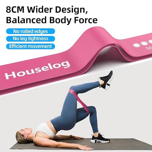Houselog Resistance Bands Tension Bands for Exercise with 5 Different Resistance Levels Non-Slip Elastic Loop Workout Bands for Home, Gym, Strength,Physical Therapy,Rehab,Yoga thumbnail 4