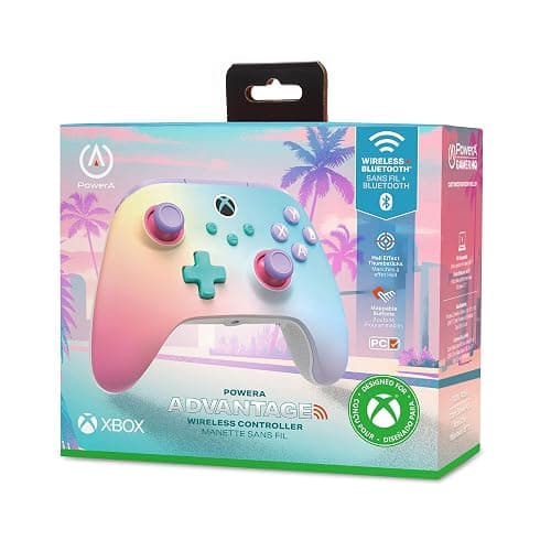 PowerA Advantage Wireless Controller for Xbox Series X|S - Beach Vibes, Officially Licensed, Hall Effects to prevent stick drift, Bluetooth Compatible, 1000Hz Polling Rate, Cloud Gaming Controller thumbnail 8