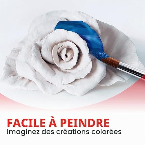 DAS pâte à modeler 1 kg couleur blanc | Prend en charge l'apprentissage en classe, l'artisanat et les activités créatives thumbnail 4