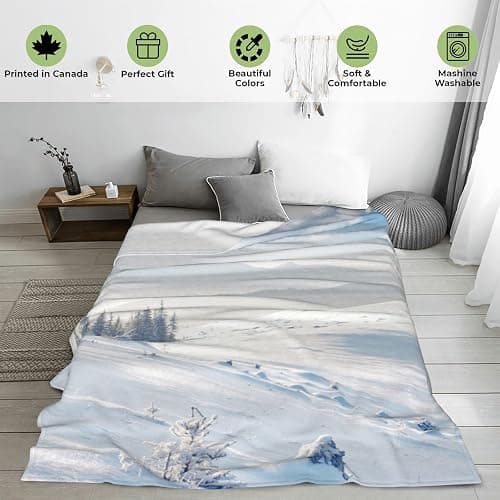 ICAAV Cute Otter Blanket 50×60 Inch,Minimalist Hand-Drawn Style Lightweight Flannel Throw with Brown and Black Otters Among Leaves, Nature Animal Decor,Gifts for Adults, Teens thumbnail 5